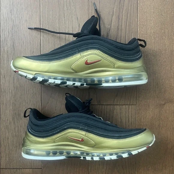 Nike Air Max 97 QS 'B-Sides Metallic Gold - Picture 2 of 8